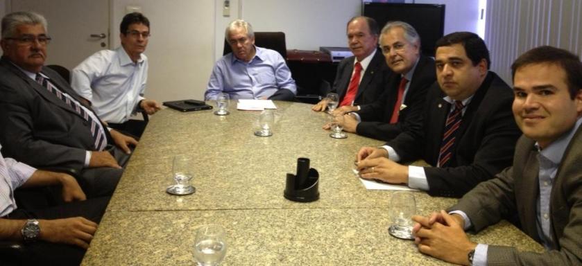 Da esquerda para a direita - Antônio Henrique, Saulo Pontes, Otto Alencar, João Leão, Humberto Santa Cruz, Demir Barbosa e Cacá Leão