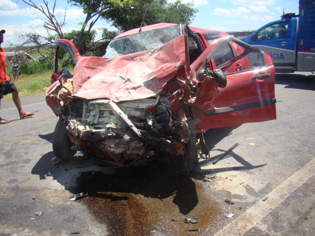 O Pálio envolvido na colisão