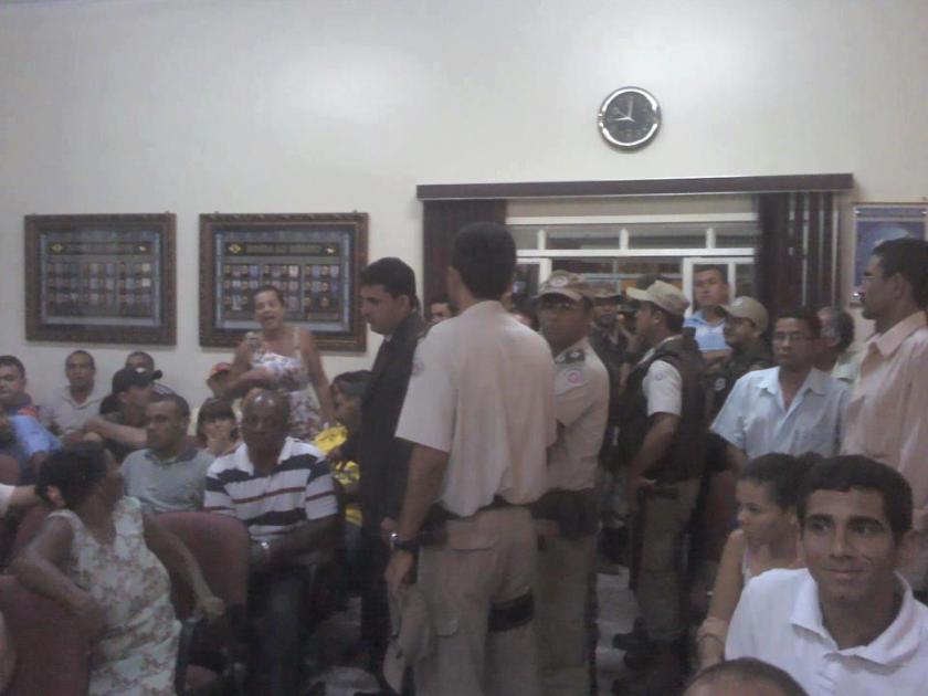 Momentos tensos no plenário da Câmara Municipal