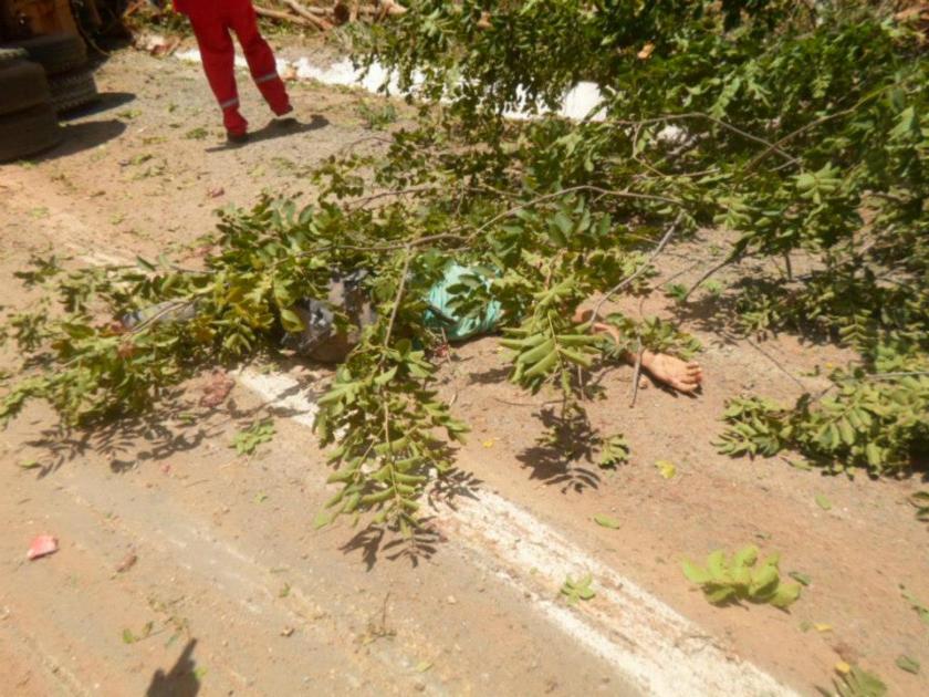 O corpo do motorista ficou estendido na rodovia