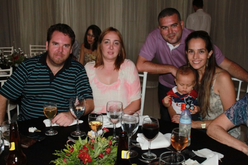 Juliano Cavalheiro - consul gremista em Luís Eduardo - Josi Bubllitz, o empresário Werther e a secretária do Gabinete da Prefeitura,  Alessandra Alminhana, 