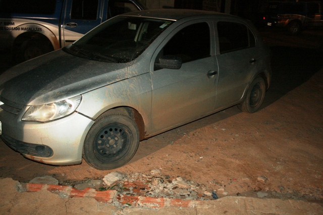 O carro roubado no Tocantins