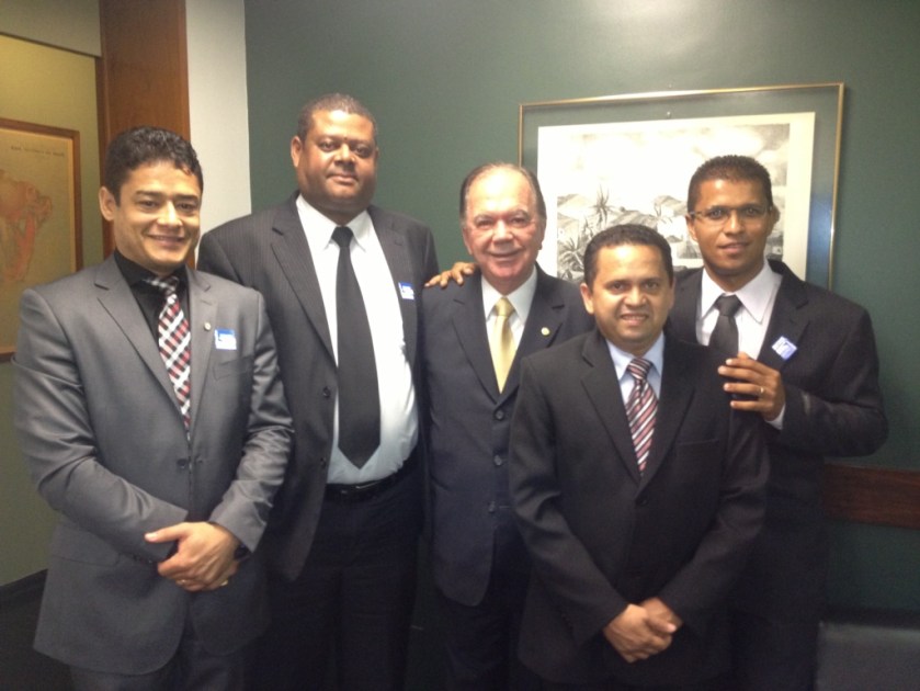 Leão recebeu vereadores em sala da Liderança do Governo.