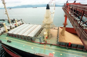 Paranaguá: se chove, carregamento para.