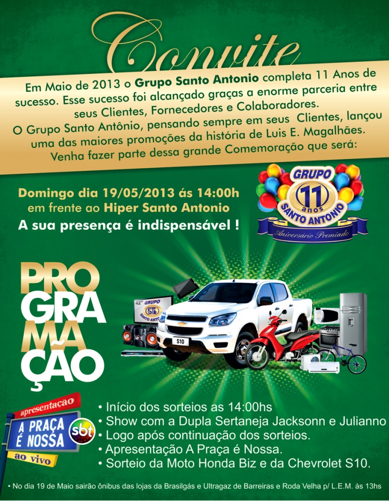 convite verde sto antonio