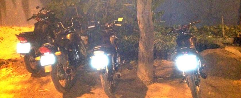 As motos apreendidas