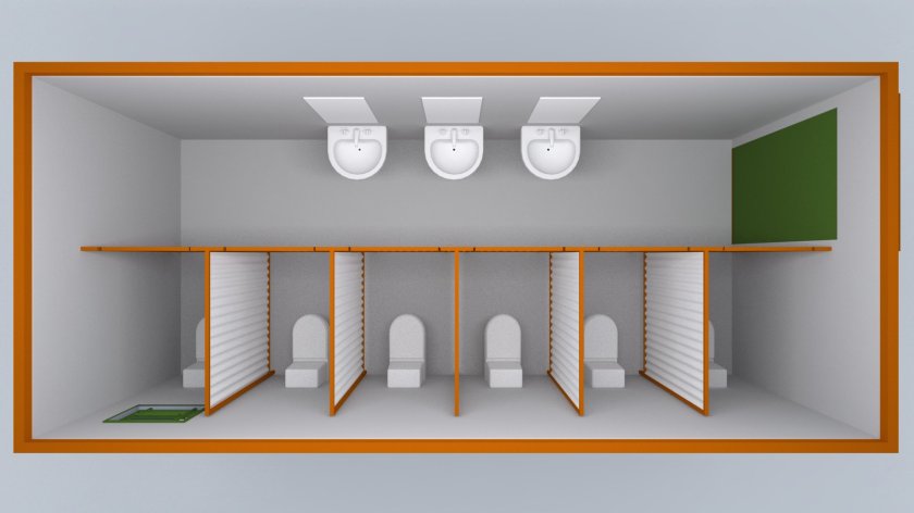 Sanitário visto de cima: vantagens incomparáveis sobre os sanitários químicos em eventos.