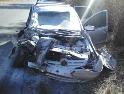 Fox ficou destruído com a colisão.