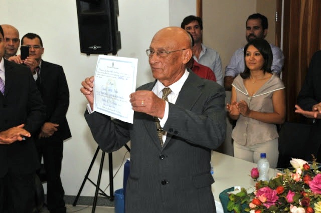 Ezequiel, durante a cerimônia de diplomação, frustrada posteriormente por decisão das cortes eleitorais.