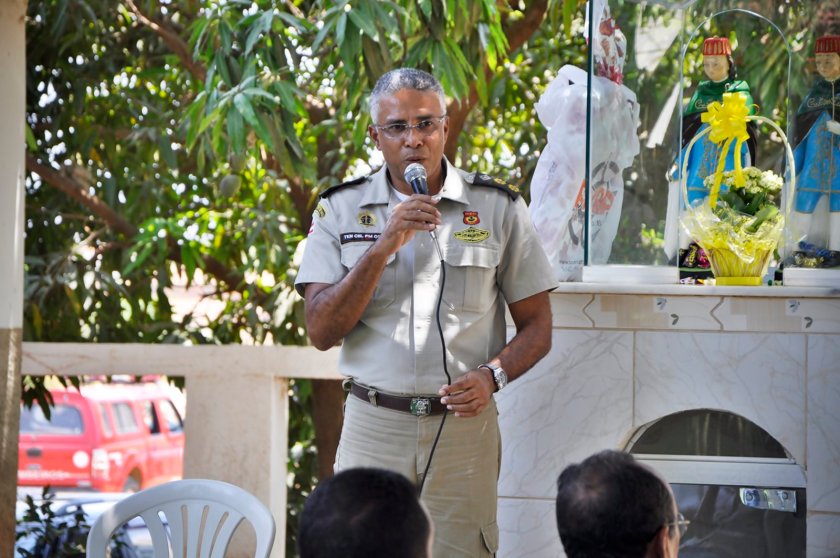 O Comandante faz o seu discurso