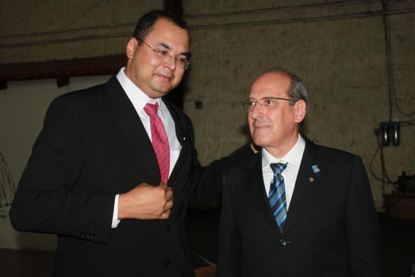 O Presidente do Rotary Luís Eduardo e o empresário Jair Francisco