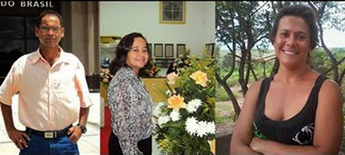 Os pedófilos. A esposa de Joilson, no centro da foto, é a única presa por enquanto.