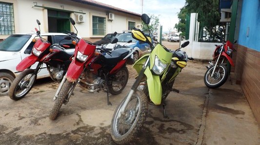 As motos roubadas e recuperadas pela PM