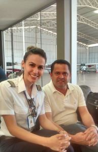 Caroline e o vereador Jarbas Rocha