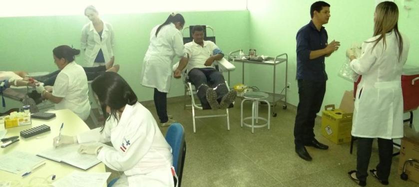 Marcos Alecrim compareceu a ESF Nair Idite Poganski na tarde de hoje, primeiro dia da campanha de doação de sangue em parceria com o HEMOBA