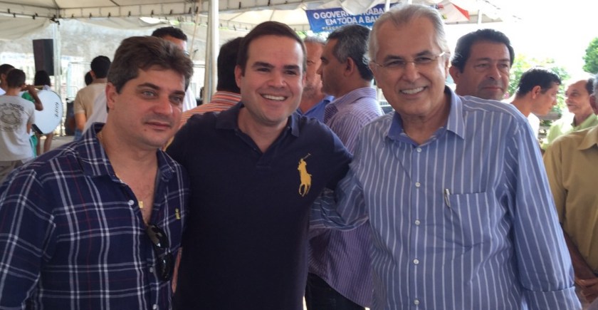 Fábio Lauck, o deputado federal Cacá Leão e Humberto