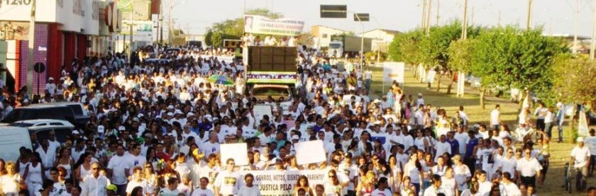 A manifestação, em 2014