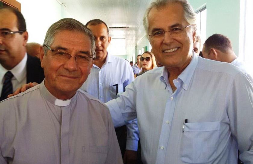O prefeito Humberto Santa Cruz e o bispo Dom Luis Flávio Cappio