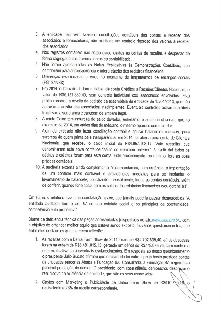 Carta Aberta Associados da AIBA  dois