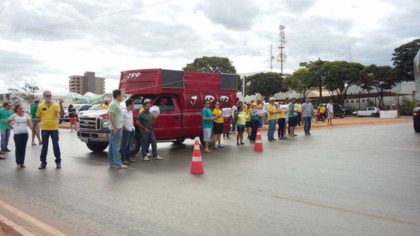 A foto de Ondumar Júnior mostra que a manifestação foi um estouro