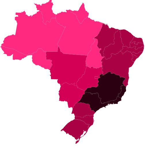 Concentração do PIB por regiões