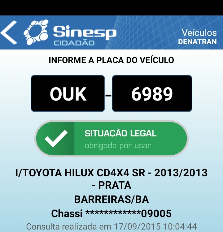 tToyota Hillux roubada