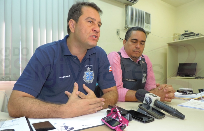 Os delegados Rivaldo e Leonardo, em foto do ClasseAlem