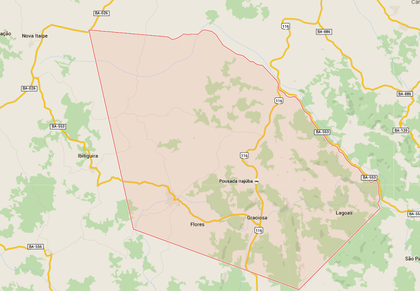 Região onde aconteceu o acidente.