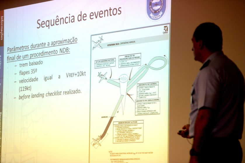Brasília - O Tenente-Coronel Aviador Raul de Souza, apresenta relatório final da investigação do acidente com a aeronave, que vitimou, o ex-governador de Pernambuco, Eduardo Campos (Fabio Rodrigues Pozzebom/Agência Brasil)