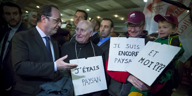François Hollande conversa com os irados produtores franceses.