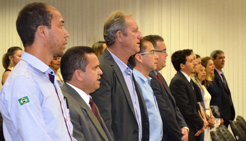 O plenário da Câmara esteve lotado durante a cerimônia de posse