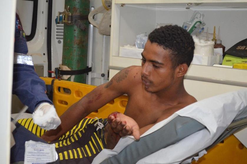 Diego foi prontamente socorrido pelo SAMU 192