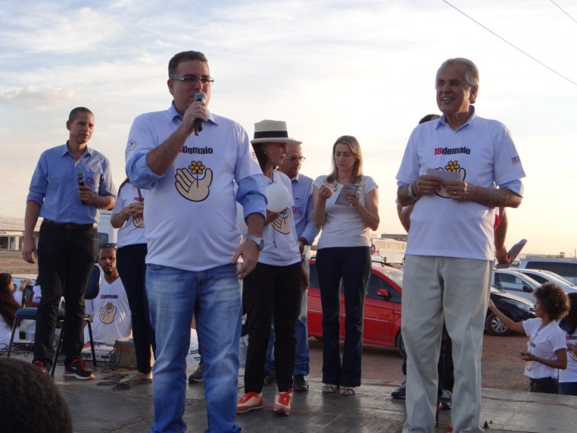 Depois do anúncio oficial de Humberto, Werther foi participar da caminhada pela proteção da criança e do adolescente