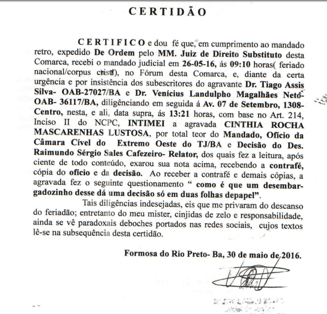 certidão com print