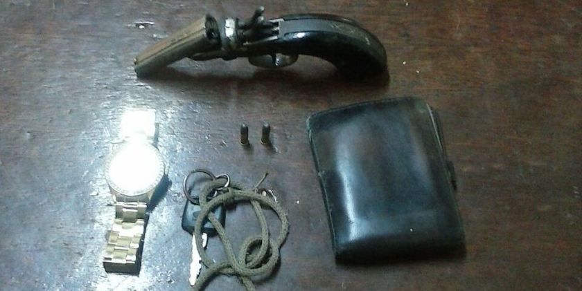 A arma que estava de posse do menor