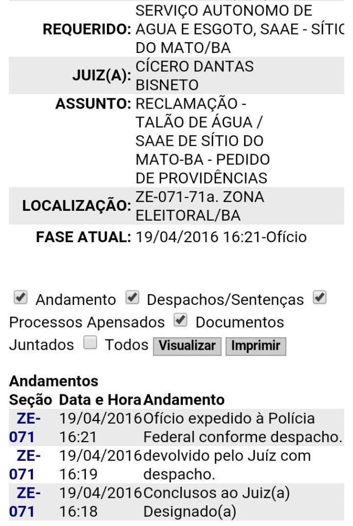 sitio talão de água