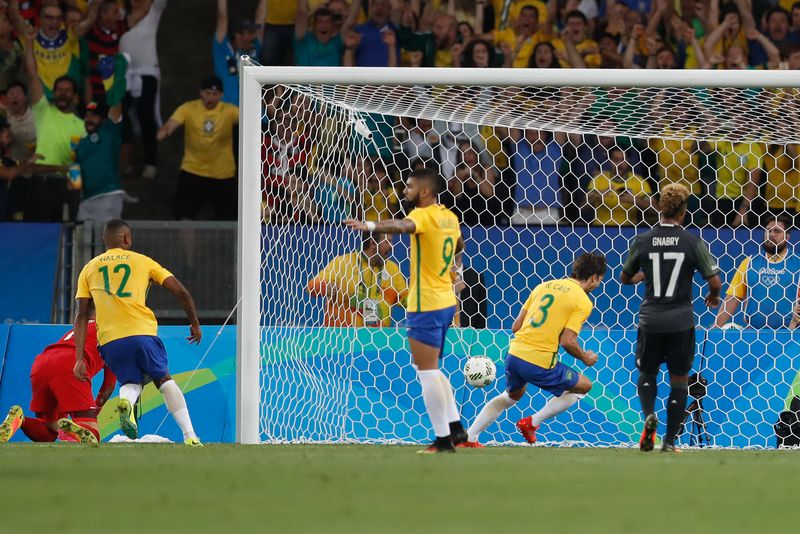 Rio de Janeiro - Brasil e Alemanha disputam a medalha de ouro no futebol masculino  (Fernando Frazão/Agência Brasil)