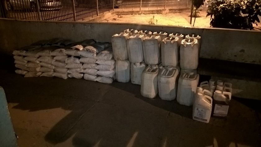 Parte dos defensivos roubados e recuperados