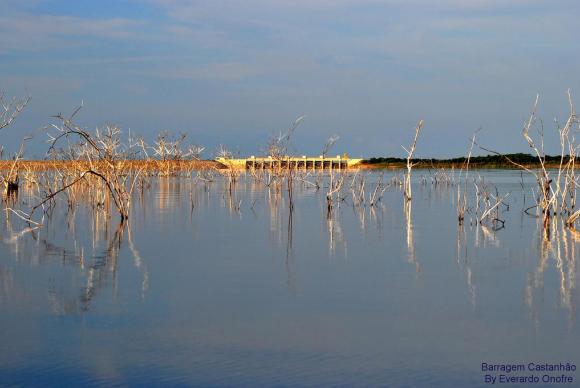 Açude Castanhão, um dos três maiores do estado do Ceará Everardo Onofre/Ministério da Integração Nacional