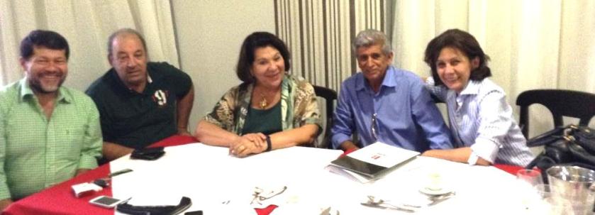 "La Calmon" com este Editor e políticos do seu partido, o PSB, em visita a Luís Eduardo Magalhães