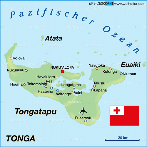 Mapas Geográficos de Tonga - Geografia Total™